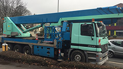 Wumag Actros - zwyżka o wysokości 58m i udźwigu 400kg